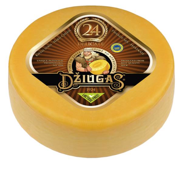 Dziugas Delicate, ser twardy dojrzewający 24 miesiące, 40% tłuszczu, krąg, 4,2 KG/ST , waga niestandaryzowana