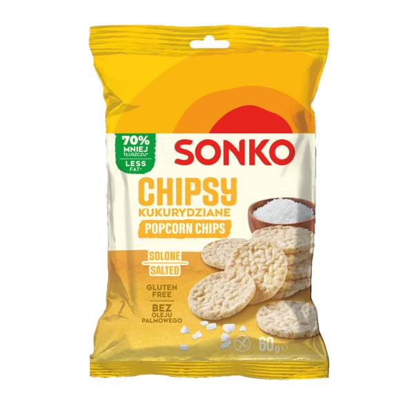 Sonko Chipsy kukurydziane solone, 20 pa/kt, 60 GR/PA