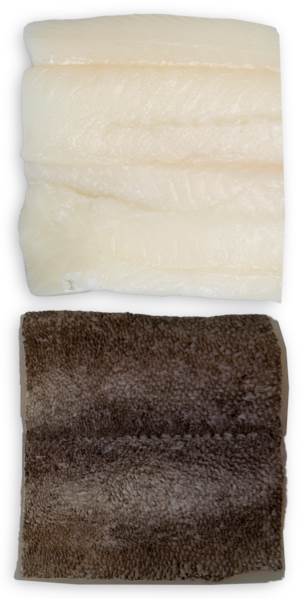 Zwarte heilbot refresh met vel ca. 140 gram bulk 0,14 KG/ST