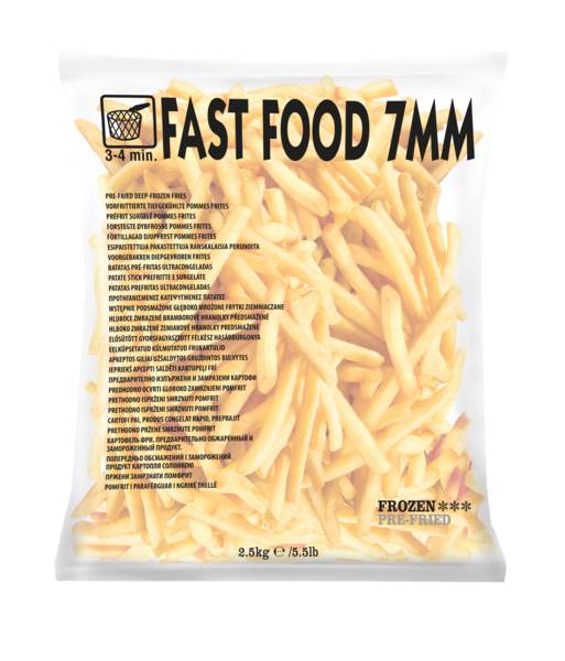 Mr Farm Frites Frytki 7mm Fast Food, 2,5 KG/TB