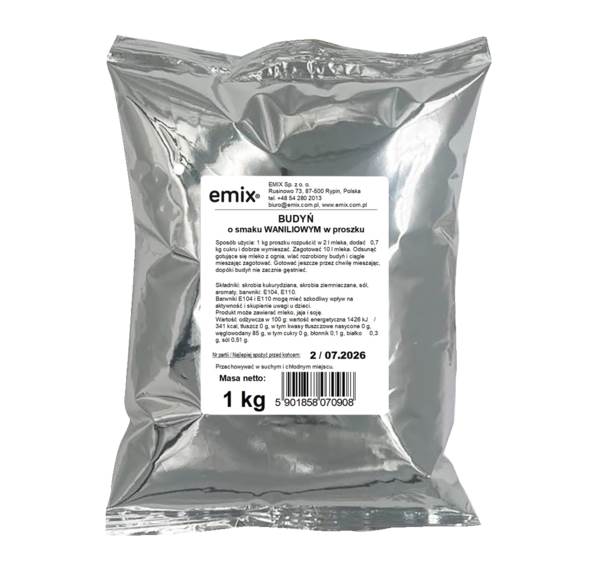 Emix Budyń waniliowy, bez cukru, 1 KG/PA
