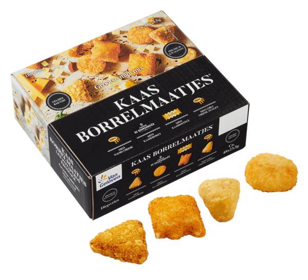 DV Ad van Geloven borrelmaatjes kaas, onderverpakt per 4x12 stuks, 23,5 gram per stuk 48 ST/DS