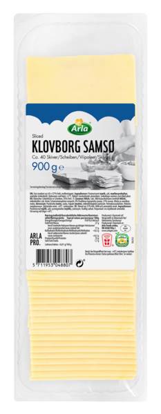 Arla Samsoe Scheiben, Schnittkäse, Kuhmilch,  45% i.Tr., Dänemark 900 G/PK gefächert, rindenlos, mild und aromatisch