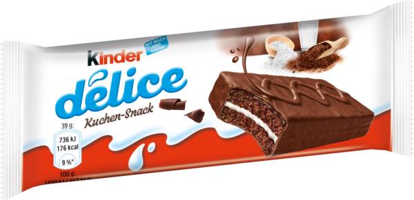 kinder Delice, Kuchen-Snack mit Magermilchcreme, 0,039 KG/PK