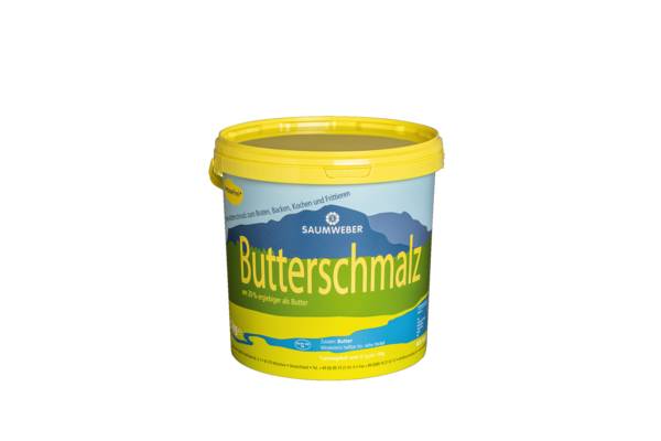 Feines Butterschmalz, ca. 20% ergiebiger als Margarine oder Butter, 5 KG/EI zum Braten, Backen, Kochen und Frittieren, ohne Konservierungsstoffe