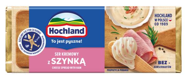 Hochland Ser kremowy topiony z szynką, 90 GR/ST
