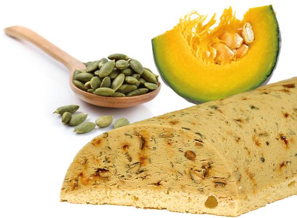 TK Göttinger Kürbiskern Parfait 450 ml, 6 ST/KT mit steirischem Kürbiskernöl und karamellisierten Kürbiskernen