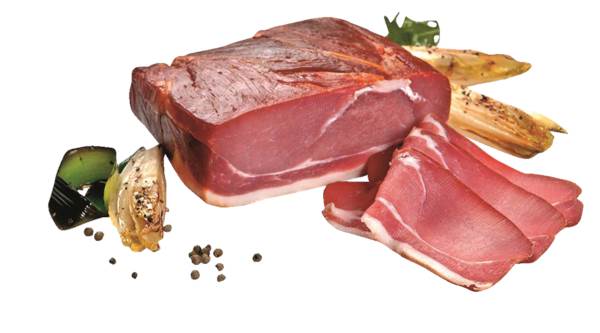 Bell Ogonówka Brandenburska, szynka wieprzowa, wędzona, dojrzewająca, podsuszana, ok 1,25 KG/PR , z okrywą tłuszczową,