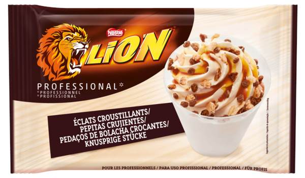 Lion Mix-In, Topping, knusprige Stückchen mit Milchschokolade, (12585225) 0,4 KG/BT
