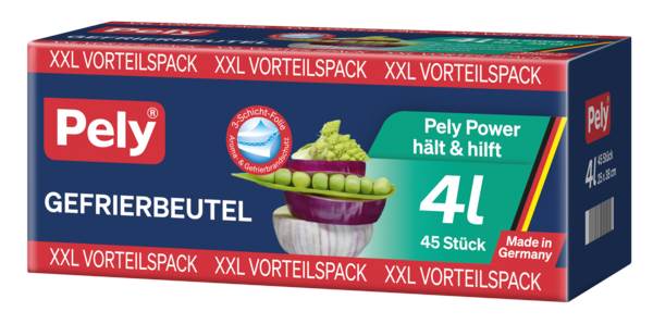 Pely Worki do mrożenia żywności 4 l, 25 x 38 mm, (54030284) 45 ST/PA