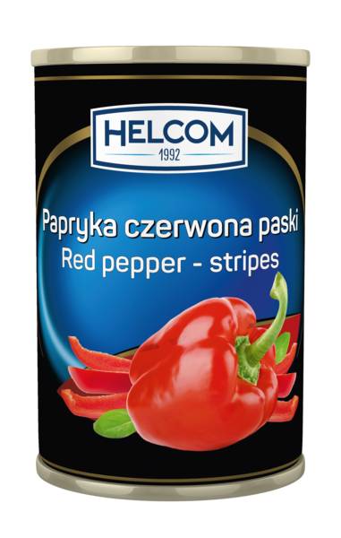 Helcom Papryka czerwona konserwowa, paski, 4 KG/PS