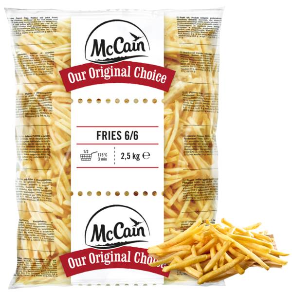 Mr McCain Original Fries 6/6 Frytka julienne o cięciu 6 mm, 2,5 KG/TB