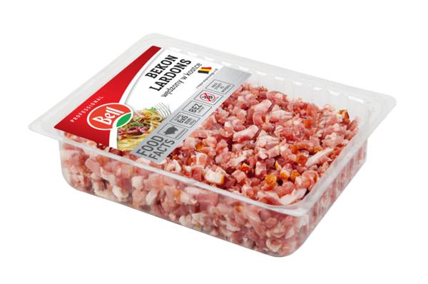 Bell Bekon Lardons wędzony, boczek wieprzowy, wędzony, bez kosci, kostka, 150 GR/PA