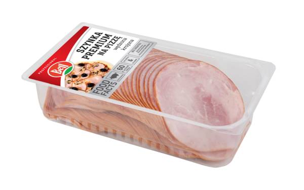 Bell Szynka na Pizzę Premium 78%, wędzona, plastry, 1 KG/PA