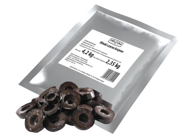 Helcom Oliwki czarne krojone, 4,2 KG/TB
