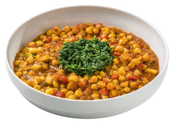 Orientalischer Kichererbseneintopf mit Blattspinat