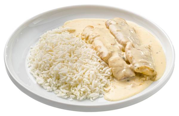 Seelachsfilet in roter Thai-Currysauce