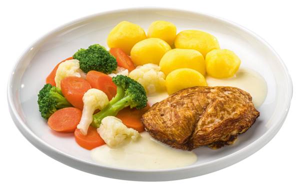 Hähnchenbrust in weißer Sauce