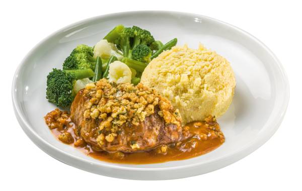 Kalbssteak mit Senfkruste