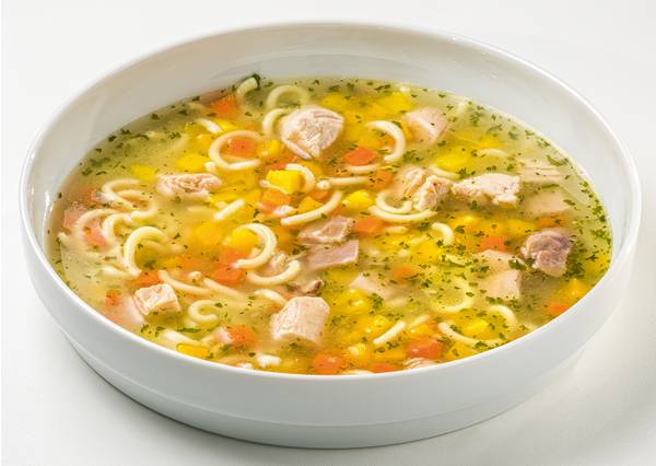 Bunter Hühnersuppeneintopf