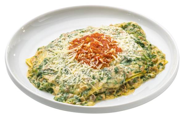Lasagne mit Champignon-Spinat-Frischkäsefüllung