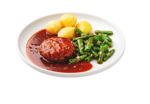 Rinderfrikadelle in Sauce