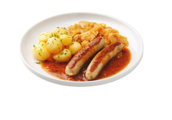 Schweins-Bratwurst mit Bayrisch Kraut