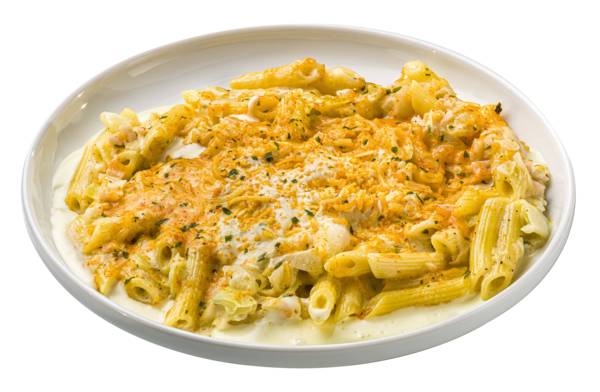 Nudelauflauf mit Weißkohl und Putenschinken
