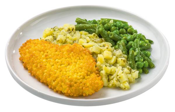 Panierter Fisch mit Kartoffelsalat