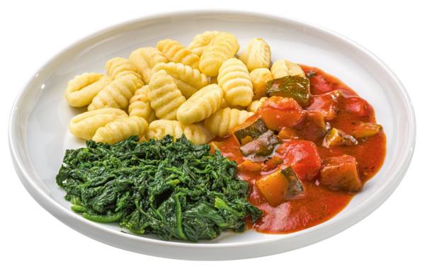 Gnocchi mit Spinat und Gemüse