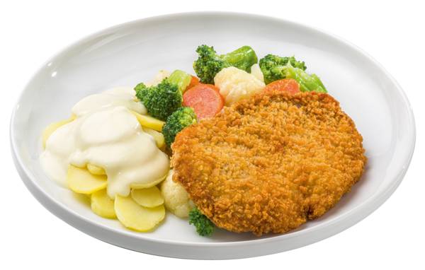 Schweineschnitzel mit Rahmkartoffeln