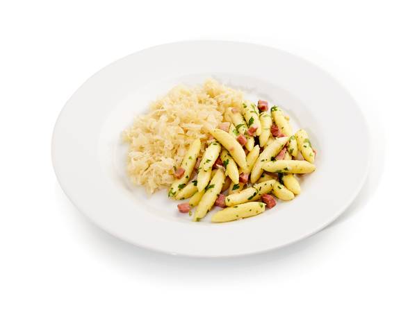 Schupfnudeln „Elsässer Art“ mit Sauerkraut