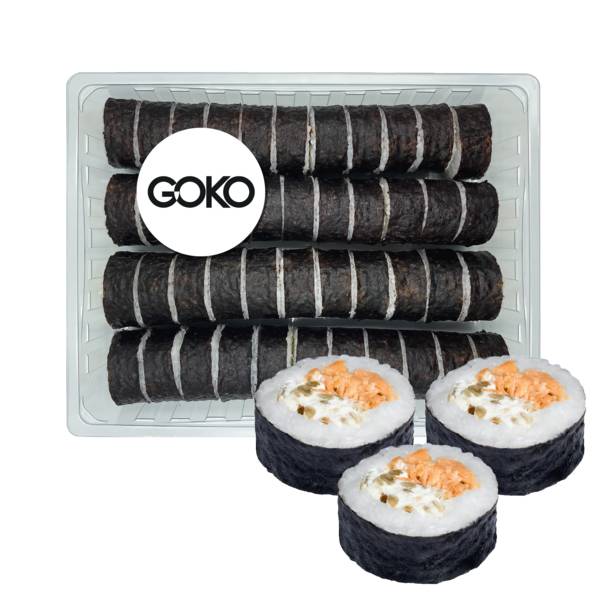 GOKO TOMEI Sushi Futomaki sake yaki, 44 szt., 1,127 KG/PA , z łososiem pieczonym serkiem śmietankowym ze słonecznikiem i tykwą marynowaną
