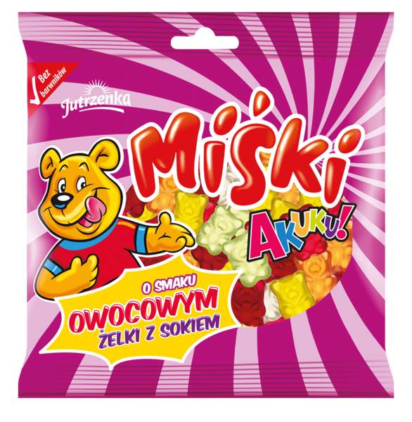 Jutrzenka Miśki, żelki o smaku owocowym, 90 GR/ST , 45 ST/KT