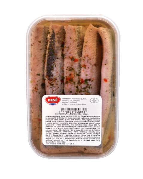 DESE Filety śledziowe litewskie, w oleju, po skandynawsku, 0,7 KG/ST