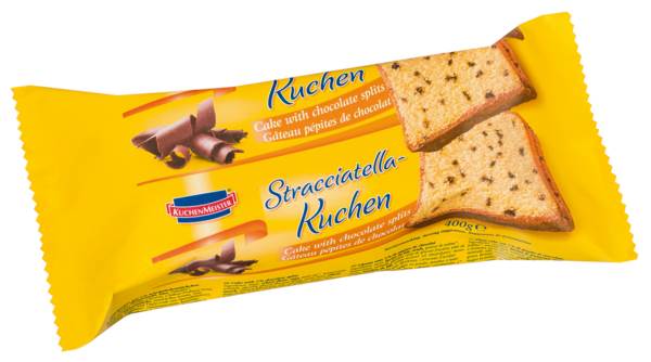 Kuchenmeister Stracciatella Kuchen, Rührkuchen mit feinen Schokosplittern, ohne Glasur, 0,4 KG/PK