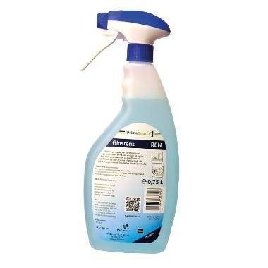 Glasrengöring Prime Source Ren blå, pumpflaska, med färg och parfym, 750 ml