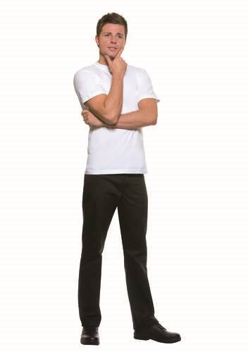 Herrebukser Manolo sorte str 62, 65/35% poly/bom