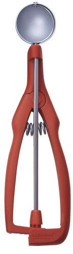 Glasskopa 1/50 L, rostfritt 18/10 stål, Ø43 mm, med rött plasthandtag