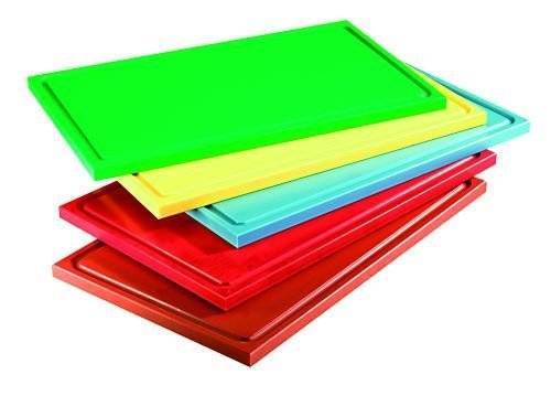 Skärbräda 1/1 GN, 53x32,5x2cm, gul, med uppsamlare