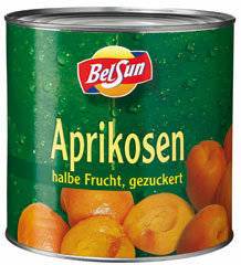 Aprikoser i sockerlag, halva, 2,6 kg