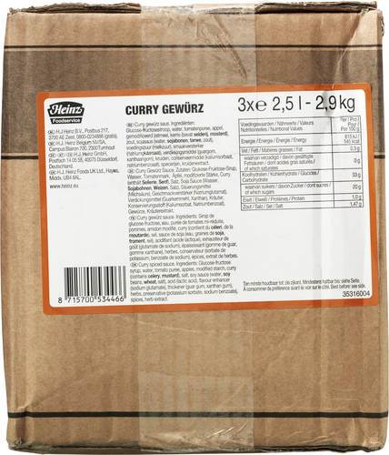 Ketchup, spiced curry, Keystone, 3 x 2,5 l