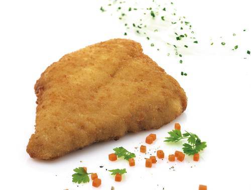MSC Rødspættefilet paneret 40%, dobbelt, forstegt, ca 100-130 g, 5 kg