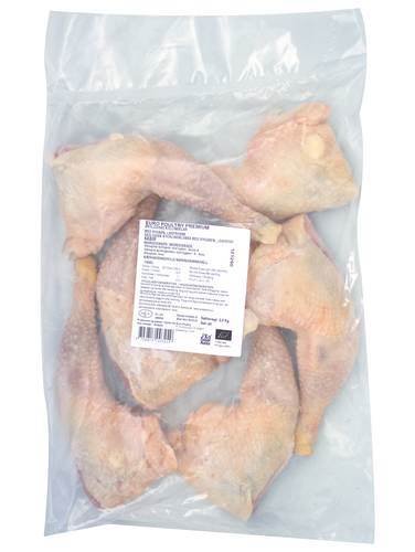 Hele kyllingelår med rygben, ukalibreret, halal, 2,5 kg