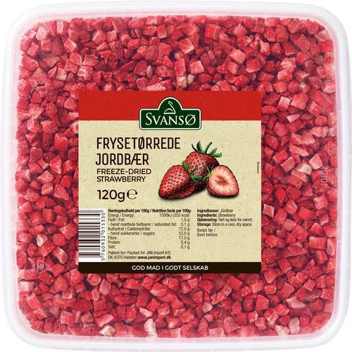 Jordbær frysetørret, 120 g