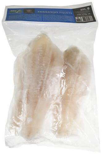 ASC Pangasiusfilet, 20% glasering, 120 - 170 g, 1 kg