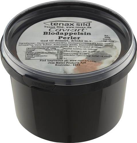 CaviArt Blodapelsin pärlor, vegansk (tångkaviar), 500 g