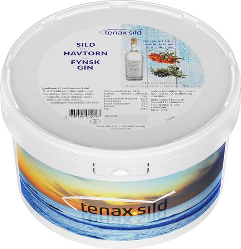 Inlagd sill med Fynsk gin och havtorn, hela filéer, 2,3 kg