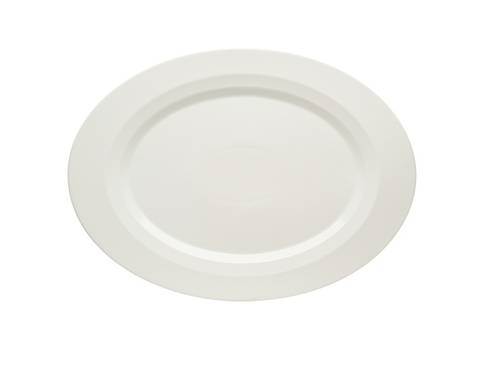 Fat Allure ovalt med kant 30 x 21,8 cm, vit