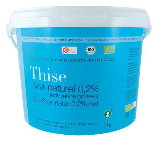 Skyr 0,2%, ej homogeniserad, ekologisk, 3 kg